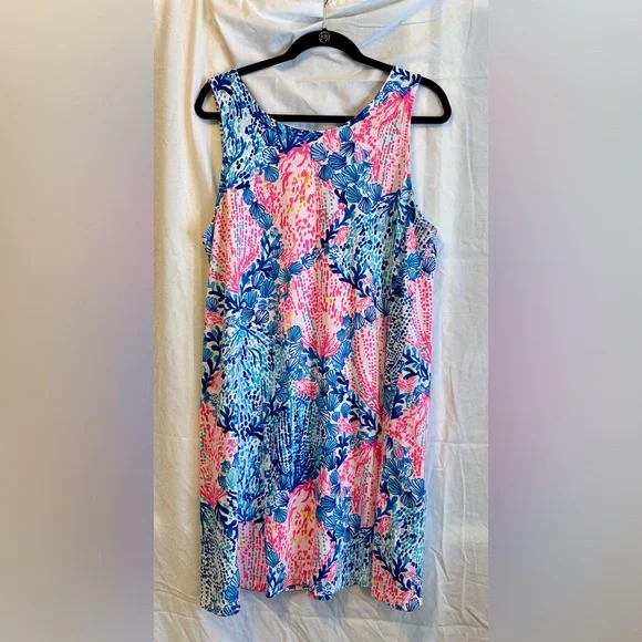 RARE_Lilly Pulitzer Kristen Swing Dress Resort White Sway With Me Excellent Cond - Picture 1 of 9